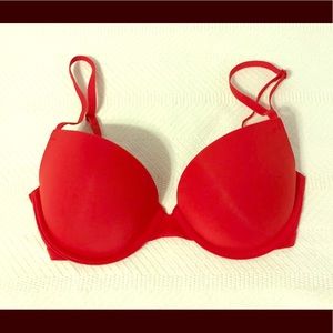 Red Padded Push-Up t-shirt Bra